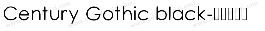 Century Gothic black字体转换